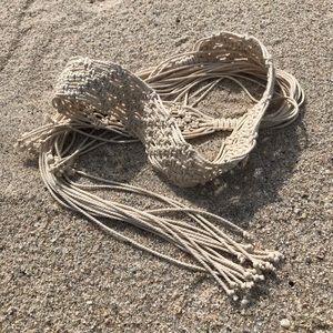 Macrame belt ... 64 inches.